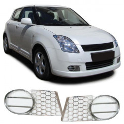 Kryty mlhových světel chrom pro Suzuki Swift MZ EZ 05-08