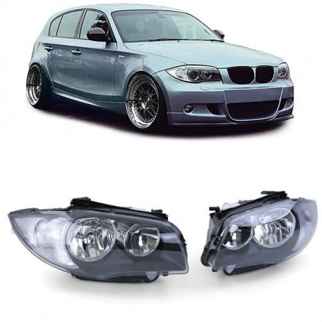 Osvětlení RACES přední světla pro BMW E81 E82 E87 E88 04 (H7), černá | race-shop.cz