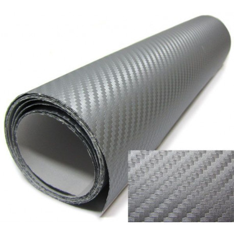 Samolepicí pláty, fólie a pásky 3D carbon fólie Stříbrná samolepící 30cmx153cm | race-shop.cz