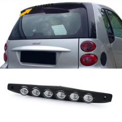 RACES třetí brzdové světlo pro Smart ForTwo Convertible Coupe 451 07-15, čirá, černá