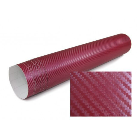 Samolepicí pláty, fólie a pásky 3D carbon lepící fólie 30cm *1.524 m červená | race-shop.cz