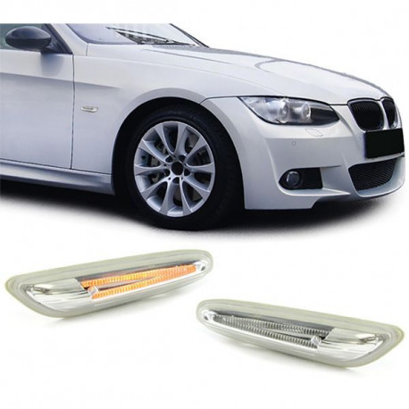 Osvětlení RACES LED boční směrovky pro BMW E81 E82 E87 E88 E90 E92 E93 X1 E84, čirá, bílá | race-shop.cz