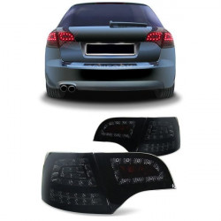 LED zadní světla + LED směrovky černé pro Audi A4 Avant kombi B7 04-08