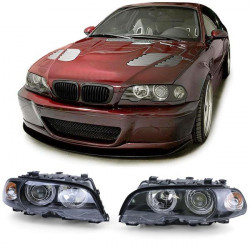 Angel Eyes Přední světla Černá vhodné pro BMW 3 Series E46 Coupe/ cabrio 99-03